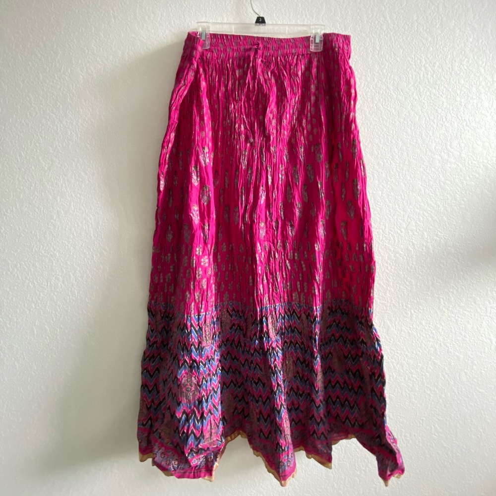 Pink boho skirt